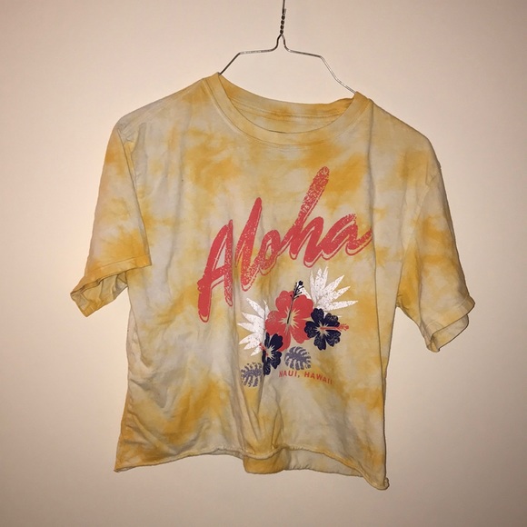 Mighty Fine Tops - Mighty Fine Tye Dye Hawaii Crop Top